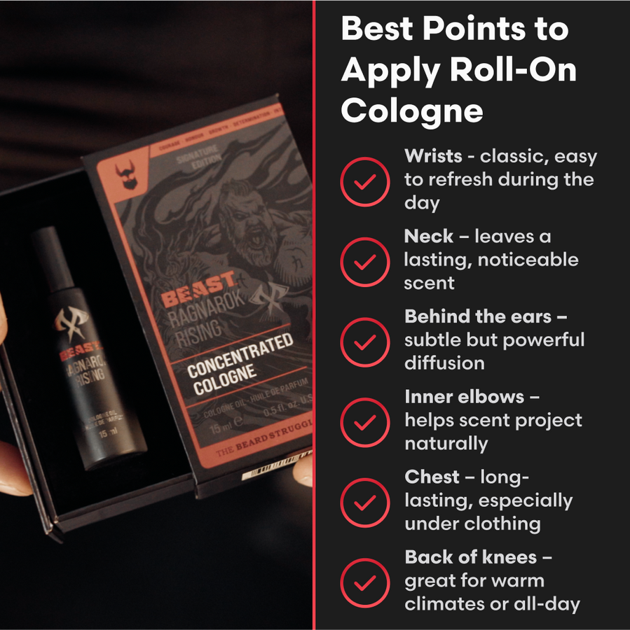 Applying The Beard Struggle Beast Concentrated Cologne