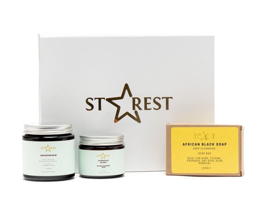 Starest Men’s Body Care Gift Set – African Black Soap Trio