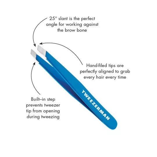 Tweezerman Mini Slant Tweezer Blue Bahama