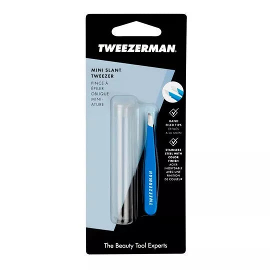 Tweezerman Mini Slant Tweezer Blue Bahama