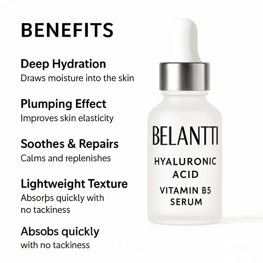 BELANTTI Hyaluronic Acid + Vitamin B5 Serum – 30ml Belantti