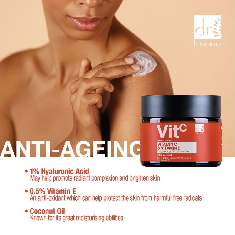 Dr Botanicals Vitamin C 1% & Vitamin E Brightening Duo Moisturiser 60ml