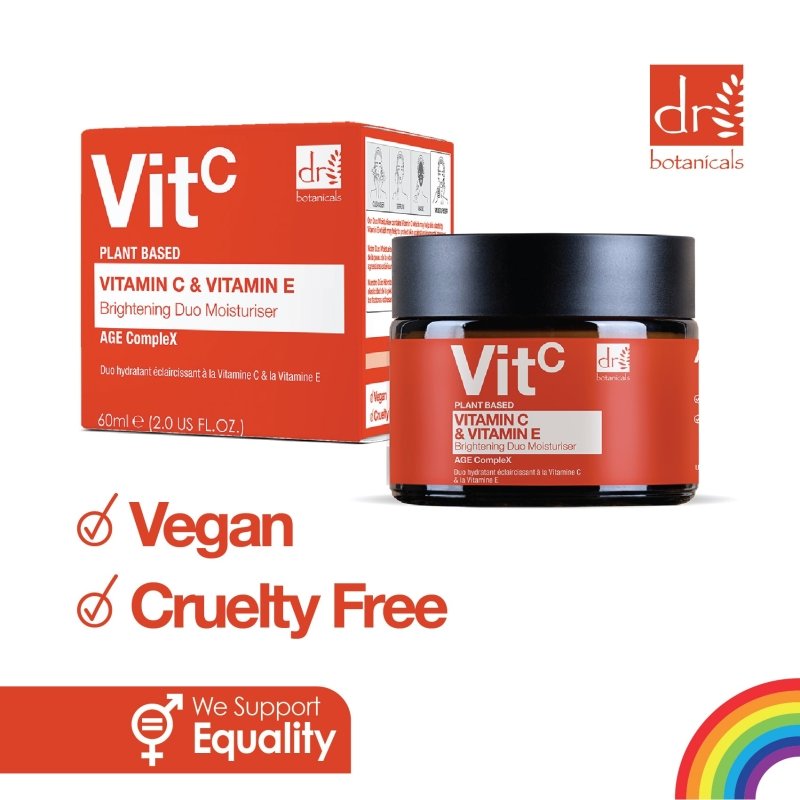 Dr Botanicals Vitamin C 1% & Vitamin E Brightening Duo Moisturiser 60ml