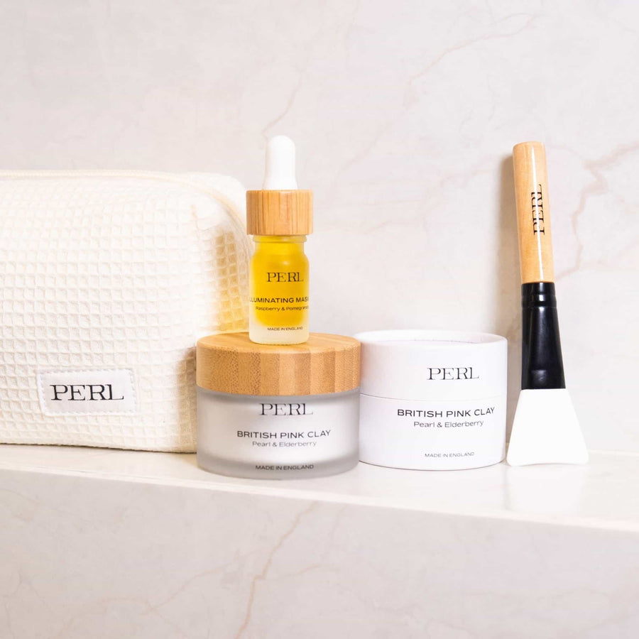 PERL Waffle Cosmetic Bag Cream